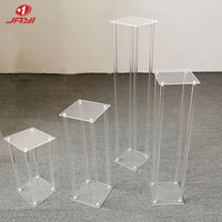 Colonne en acrylique transparente personnalisée support de fleurs plinthes claires piliers centres de table de mariage pour la décoration de tables