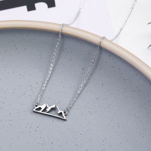 Colliers pendentifs minimalistes Myshape <span class=keywords><strong>en</strong></span> acier inoxydable plaqué argent <span class=keywords><strong>pour</strong></span> femmes, <span class=keywords><strong>pour</strong></span> mariage, randonnée, extérieur, <span class=keywords><strong>voyage</strong></span> - Product Image 2