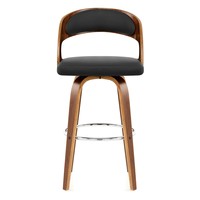 Tabourets de bar modernes pivotants, rembourrés en cuir PU, avec dossier, pour bar à domicile, îlot de cuisine, restaurant