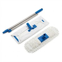 Rouleau rigide en tissu Oxford composite microfibre polyester-nylon laminé double couche à tête plate pour salle blanche, usage industriel
