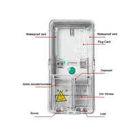 Couvercle de boîte de compteur électrique en plastique transparent renforcé de fibres de verre de compteur électrique numérique IP54