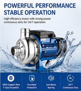 Pompe à <span class=keywords><strong>eau</strong></span> auto-amorçante centrifuge électrique haute pression en acier inoxydable LINGXIAO DWB pour usage domestique, OEM, garantie 1 an - Product Image 2