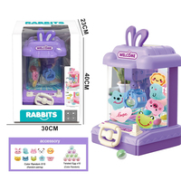 Mini grue à griffes personnalisée jeu d'arcade domestique avec mini animaux en peluche DIY Kawaii Pink Candy Grabber Catcher Toy