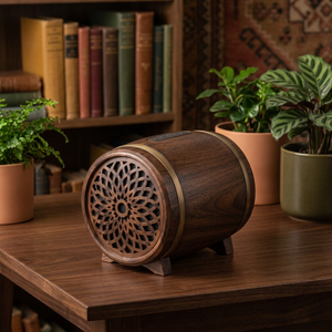 Altavoz Bluetooth Rectangular de Madera de Nogal Hecho a Mano - Ecológico para Uso en Exteriores |   Aqudus Saleem - Product Image 3