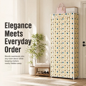 Meuble de rangement vertical moderne <span class=keywords><strong>en</strong></span> tissu non tissé anti-poussière à 7 niveaux pour chaussures, support de rangement OEM - Product Image 2