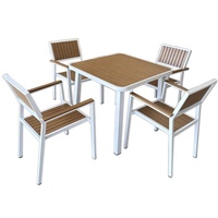 Meubles de salle à manger d'extérieur au design Offre Spéciale moderne café Restaurant Tables à ossature bois en aluminium chaises pour hôtel cour jardin