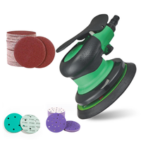 Ponceuse orbitale pneumatique de 5 pouces avec fixation auto-agrippante, disque de 125 mm, vitesse variable pour le polissage de la pierre, du bois et du métal