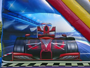 Structure gonflable commerciale à double piste avec toboggan et mur d'escalade, idéale pour les fêtes en extérieur et <span class=keywords><strong>la</strong></span> <span class=keywords><strong>location</strong></span> de jeux pour enfants - Product Image 5