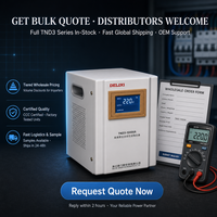 Stabilisateur de tension DELIXI, régulateur de tension automatique monophasé 220V AVR certifié CE TND 0.5kVA, régulateur de tension triphasé