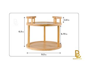 Organizador Giratorio para Especias WDF, Estante para Condimentos, Juego de Almacenamiento de Especias, Estante de Bambú para Especias - Product Image 3