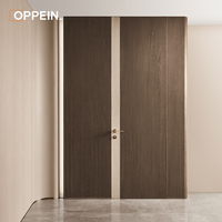 Portes intérieures modernes OPPEIN, portes en bois pour maison, design à panneau plat, portes d'hôtel, incrustation texturée, style intérieur contemporain