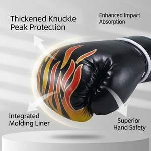 Gants <span class=keywords><strong>de</strong></span> <span class=keywords><strong>boxe</strong></span> d'entraînement AceWarm <span class=keywords><strong>de</strong></span> qualité supérieure, fabriqués en usine, design demi-doigts/sans doigts, fermeture auto-agrippante, personnalisables en cuir - Product Image 3