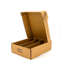 Boîte d'expédition en carton ondulé kraft personnalisée pour le commerce électronique, emballage imprimé pliable pour vêtements, cadeaux et produits