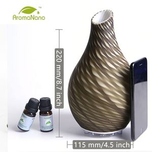 120ml <strong>Essential</strong> <strong>Oil</strong> <strong>Diffusers</strong> Colourful Art Glass Aromatherapy <strong>Diffuser</strong> With 7 Colors Lights Changing for Home Office Room - Product Image 5