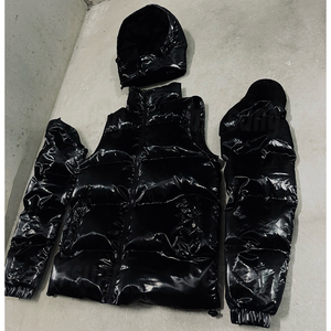 Custom Winter Cropped Down Coats Zip up <strong>Jackets</strong> ultra <strong>Light</strong> Duck Goose Embroidery logo Padded Bubble <strong>Puffer</strong> <strong>Jacket</strong> for Men Women - Product Image 3