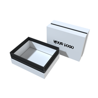 Emballage en carton rigide de luxe de haute qualité avec logo personnalisé Boîtes cadeaux en papier à couvercle amovible blanc pour vêtements chaussures