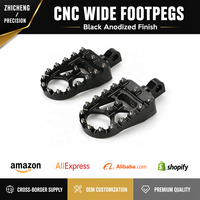 Pédale de frein universelle CNC Zhicheng pour moto tout-terrain, pit bike, moto, avec picots antidérapants en aluminium billette de haute qualité