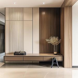Mueble Zapatero Integrado <span class=keywords><strong>de</strong></span> Lujo, Mueble <span class=keywords><strong>de</strong></span> <span class=keywords><strong>Melamina</strong></span> Personalizado con Estantes Multicapa, Organizador <span class=keywords><strong>de</strong></span> Almacenamiento para la Entrada del Apartamento - Product Image 1