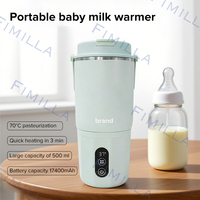 Vente à chaud en entrepôt aux États-Unis Chauffe-biberon sans fil pour bébé Chauffe-biberon portable USB et Chauffe-biberon de voyage