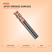 Fraise à queue CNC pour acier au carbone, extra longue, à queue droite, en carbure de tungstène, à quatre dents, revêtement APSCT, ODM/OEM