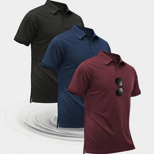 เสื้อเชิ้ตผู้ชายแบบขายส่ง ออกแบบเองได้ ผลิตจากโพลีเอสเตอร์ 88% สแปนเด็กซ์ 12% ผ้าถักเนื้อแน่น แห้งเร็ว ยืดได้ 4 ทิศทาง สำหรับเสื้อเปล่า - Product Image 2