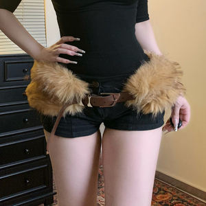 Ceinture en fausse fourrure pour femme Y2K Street |   Ceinture en cuir PU style corset, style INS, accessoire sexy américain - Product Image 5