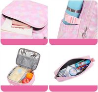 Sacs unisexes pour l'école primaire, 3 pièces, sac à dos pour étudiants, trousse à crayons, boîte à lunch, fermeture éclair étanche, 18 poches, école primaire