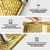 Feuille métallique aluminisation enveloppes d'expédition bulle rembourré enveloppe personnalisé imprimé or Poly bulle Mailer sacs de courrier
