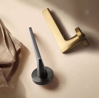 Serrure de porte à cylindre à clé finition or mat de qualité supérieure, design moderne pour hôtels et appartements, durabilité et style réunis, installation facile