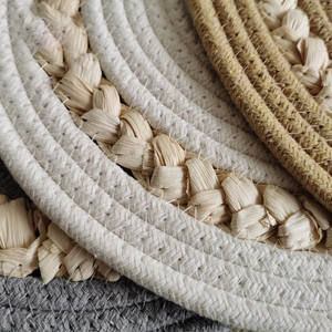 Mantel Individual de cáscara de maíz trenzado de paja trenzado de hilo de algodón ecológico clásico creativo para el hogar con color y tamaño personalizados - Product Image 5