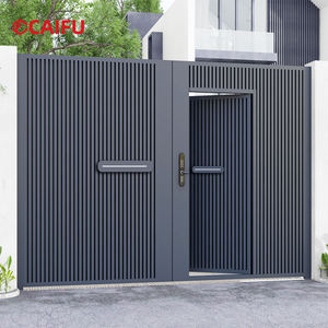 Porte automatique en alliage d'aluminium OEM ODM avec conception porte dans la porte pour jardin extérieur, cour, entrée de villa - Product Image 1