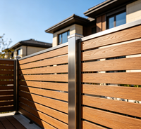 Enceinte WPC entièrement étanche pour terrasse de villa, mur de clôture insonorisant pour cour
