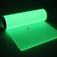 Ruban réfléchissant auto-adhésif imprimable, rouleau lumineux qui brille dans le noir, film lumineux imperméable pour marquage au sol des sorties de secours