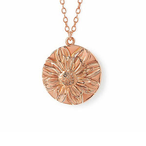 Collier pendentif marguerite sculpté en argent 925 plaqué or 18 carats, best-seller Gemnel 2025 - Product Image 6