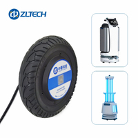 Moteur de roue sans engrenage à courant continu sans balais ZLTECH pour fauteuil roulant, entraînement BLDC, roue de 8 pouces, 250 W, 24 V, 500 tr/min, encodeur 4096PPR, charge de 100 kg
