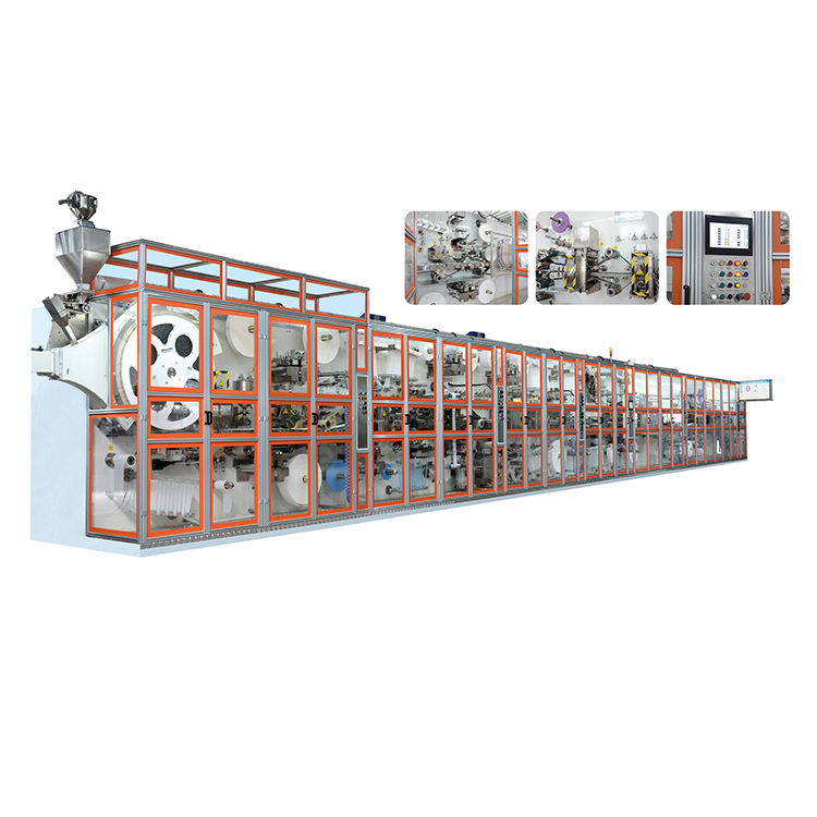Full servo production feminine sanitary pads 370mm 420mm adult sanitary napkins lady pad making machine