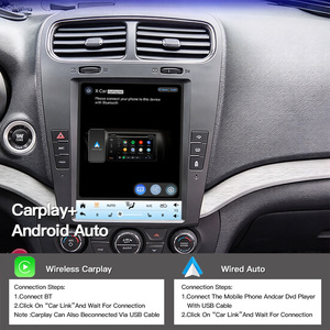 HFMidia Autoradio 9,7 pouces avec écran vertical, lecteur multimédia vidéo Bluetooth pour Dodge Journey 2015-2020, CarPlay sans fil, lecteurs auto - Product Image 4