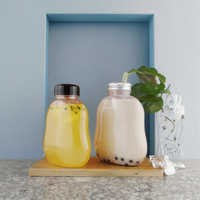 Bouteille de jus de boisson gazeuse en PET en forme de gourde unique de 400ml/500ml en plastique de qualité alimentaire pour boissons gazeuses Soda thé café bière boissons énergisantes