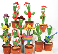 Jouet musical en peluche douce personnalisé, adorable cactus dansant, en coton, vente en gros, cactus dansant