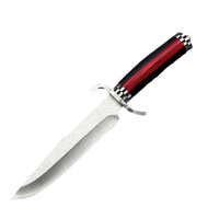 Vente en gros de couteaux à lame fixe en cuir à manche en bois tranchant de haute dureté couteau à boeuf de survie Camping chasse randonnée