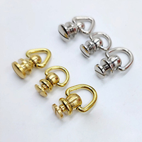 Anneaux à vis en laiton massif, forme triangulaire, anneaux rotatifs en D, boucles pivotantes, fermoirs 10/13/15 mm, accessoires de quincaillerie pour sac, pour accroche-sac