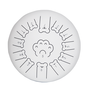 Tambour à langue en acier pour enfants, motif ours de dessin animé mignon, 12 pouces, 13 notes, gamme complète, pour l'éducation musicale précoce des enfants - Product Image 3