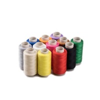 Fil à coudre en polyester 40/2, 12 couleurs, pour accessoires de bricolage et usage domestique, vente en gros à prix réduit