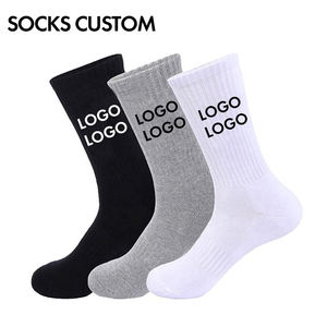 جوارب طاقم مضلعة مخصصة بتصميم حر بحروف مخصصة من القطن منسوج من شعار القطن - Product Image 2