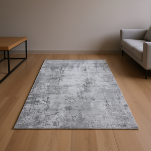 Tappeto astratto Loom Luxe 8X10 grigio chiaro, anti-pelo, antimacchia, per soggiorno, ufficio, sala da pranzo - Product Image 2