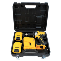 Perceuse-visseuse électrique industrielle multifonction DW 13 mm jaune, sans balais, rechargeable au lithium, double vitesse, avec fonction perceuse DW