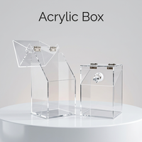 Boîte de rangement de bureau en acrylique transparent sur mesure, type coquille, pour cosmétiques et anti-poussière – Fabricant