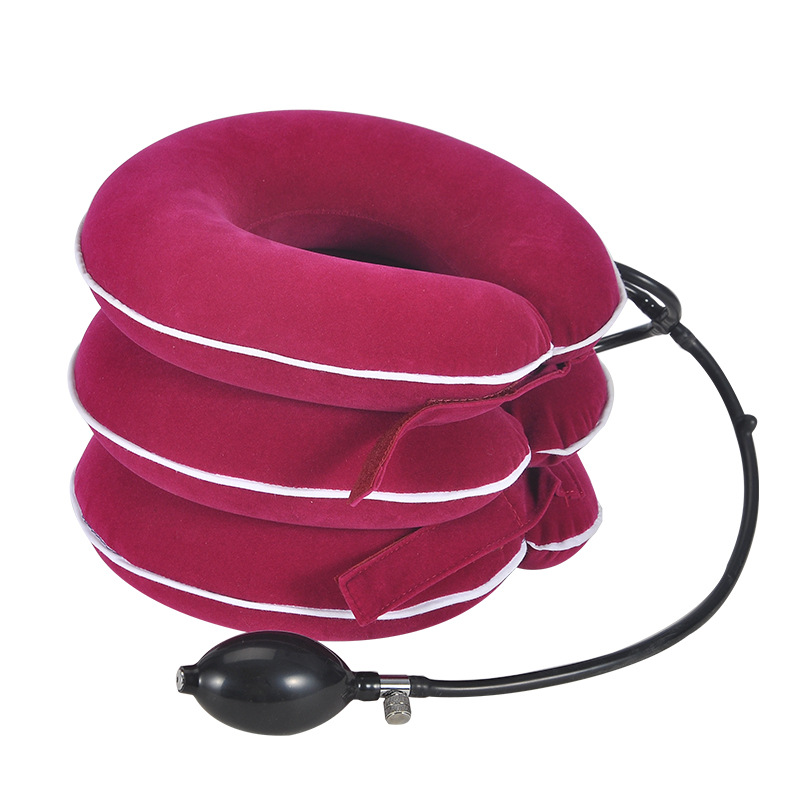 Three tubes with white-edged bean-shaped metal balls, rose red