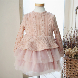 Robe de demoiselle d'honneur rose en seersucker pour enfants, vente en gros à Tirupur - Product Image 1