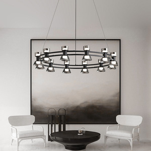 โคมไฟเพดานทองแดงสไตล์นอร์ดิกมินิมอลสีดำ ดีไซน์หรูหราด้วยกระจก สำหรับห้องนั่งเล่น ห้องนอน แขวนเพดาน ดีไซน์สร้างสรรค์ - Product Image 4